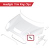 10pcs Headlight Trim Ring Clips 51132752145 Plastic Front Headlight Bezel