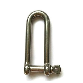 JingYi Stainless Steel 316 Anchor Long D Shackle Choose Size 3/16",1/4",5/16",3/8" (3/8")
