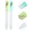 Baluue 2pcs Stained Glass Nail File Buffing Tool Nail for