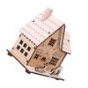 Toddmomy Wooden Christmas House LED Light House Illuminated Wooden House