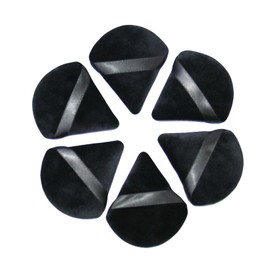 Triangle Makeup Soft Sponge Puff, Face Makeup Puff, Cleaning & Beauty Products, Includes Strap, Wet & Dry, Black （6 PCS）