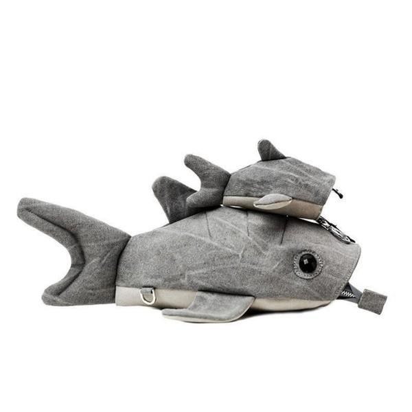 BlingKicks Whale Shark Zoo Trendy Kawaii Crossbody Canvas Bag for