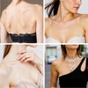 AOZUO 5 Pairs Clear Bra Straps for Women, Invisible Adjustable