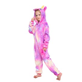 Riverchan Niños unicornio onesie Animal una pieza pijamas disfrde Halloween Purple 4T