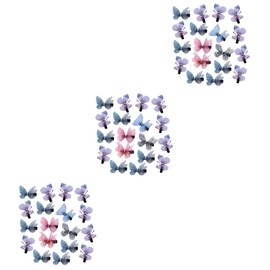 FOMIYES 3sets Hair Clip for Women Butterfly Fairy Jewelry Decorative Clips Small Hair for Wedding Party Banquet 18pcs*3 Random Color