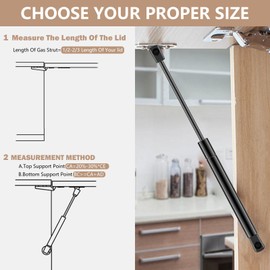 2 Pcs Gas Struts 20 Inch 60 lbs Prop Shock Lift Springs Rod Struts for Truck Cap Travel Trailer Bed Snugtop Camper Shell Basement Door Boat Hatch Lift Support C1608260