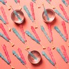 Light Blue and Light Pink Rock Candy Sugar Sticks -