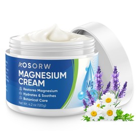 AOSORW Topical Magnesium Cream for Sleep– Soothing Magnesium Lotion for Legs, Feet, and Body – Infused with Natural Herbal Extracts – 4.2oz / 120ml (Pack of 1)