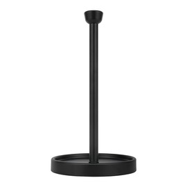 Ivilon Countertop Paper Towel Holder - Modern Tapered End Cap Design - Fits All Paper Towel Roll Sizes - Color Black