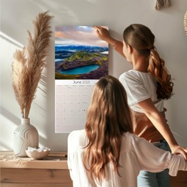 2024 2025 Iceland Monthly Wall Calendar - Nordic Travel Calendar - 12 x 24 Open - Thick No-Bleed Paper - Giftable - Academic Teacher's Planner Calendar Organizing & Planning Calendar