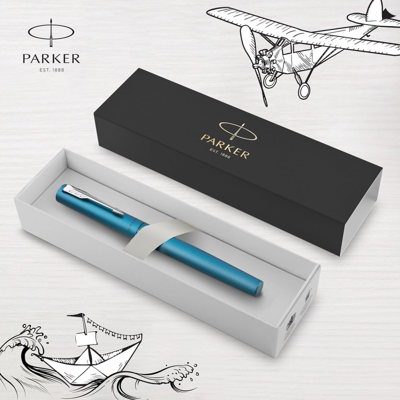 Parker Vector XL Fountain Pen , Metallic Teal Lacquer on