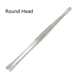 12 Inch Tweezers Food Tongs Multipurpose Stainless Steel Grill Clip Long Tweezers for Cooking Roasting Serving Round Head