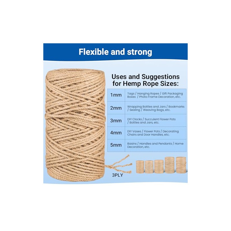 Natural Jute Twine String - Eco-Friendly Crafting & Gardening Rope