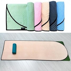 Non-slip Yoga Mat Towel for Sports & Home Training Rounded Green 1pc 5ea