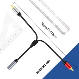 belipro 3.5mm Female to 2RCA Audio Cable 16Ft, 1/8" TRS Stereo to Dual RCA Jack Adapter for Smartphones, MP3, Tablets, Home Theater…………