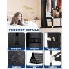 Mavivegue Clothes Organizer with 4 Hanging Rods, Portable Closet Wardrobe,