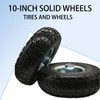 AMZDIAI 10-Inch 4.10/3.50-4 Tire and Wheel Flat Free, Heavy Duty