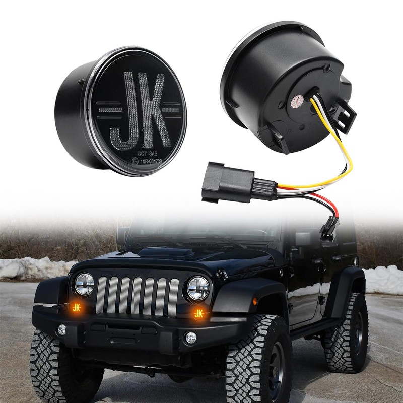AUYICH Turn Signal Lights Fit for Wrangler JK 2007-2017, 2PCS