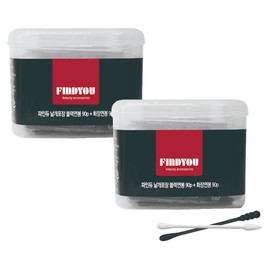 Partner_Reference Findew individually packaged black cotton swab 90p + 2 cosmetic swabs 90p / 파인듀 낱개포장 블랙면봉 90p+화장면봉 90p 2개