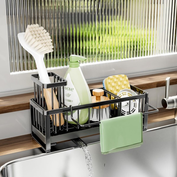 SWTYMIKI Sponge Holder for Kitchen Sink - Kitchen Sink Caddy