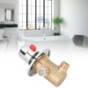 G1/2in 3 Way Brass Thermostatic Mixing Valve Faucet Temperature Mixer
