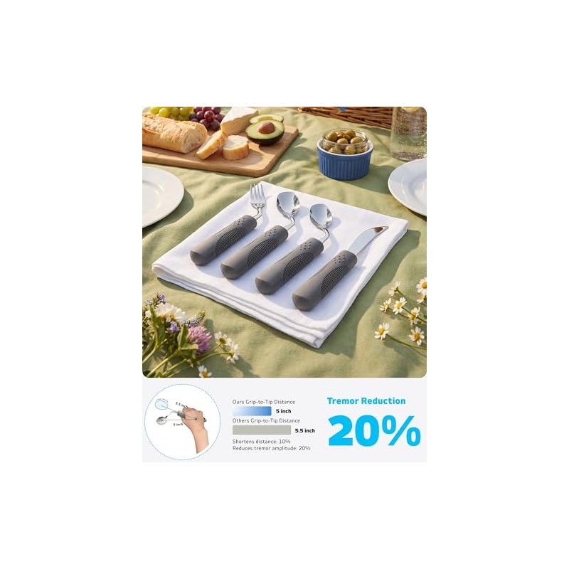 Adaptive Cutlery Set – Weighted for Hand Tremors & Parkinson's,