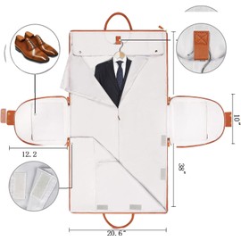 Garment Bag Carry On Garment Duffel Bag Hanging Dress Suitcase Suit Travel Bags with Shoulder Strap for Travel Men Women