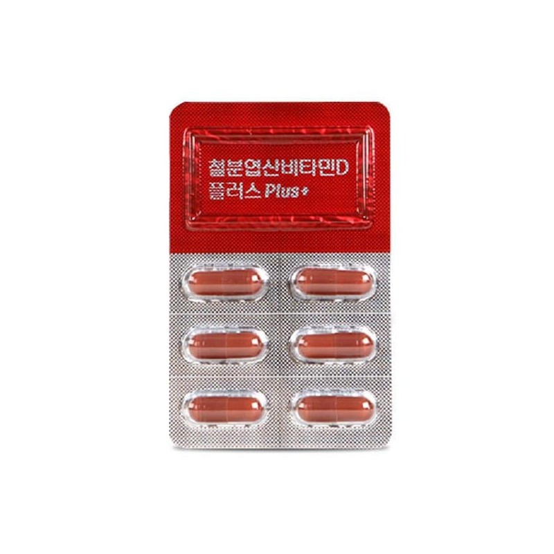 Jongkundang 종근당 철분 엽산 비타민D 플러스 60캡슐 2박스 Jonggeundang Iron