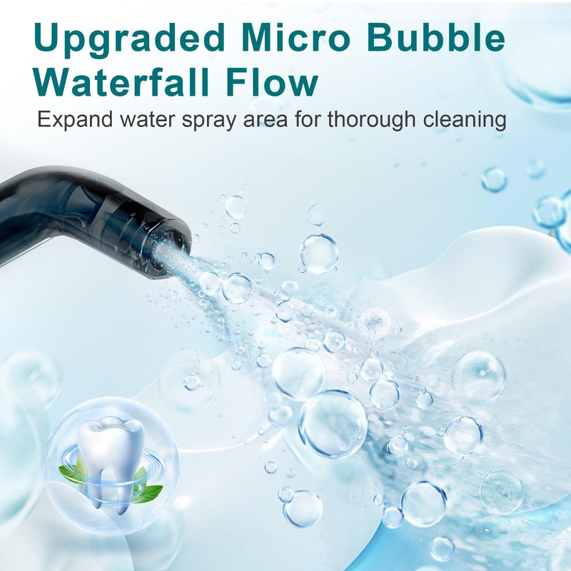 Nicefeel Cordless Water Dental Flosser – 300ML BPA-Free Portable Oral