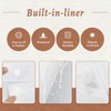 WONICY No Hooks Luxury Shower Curtain Set with Snap-in Liner,
