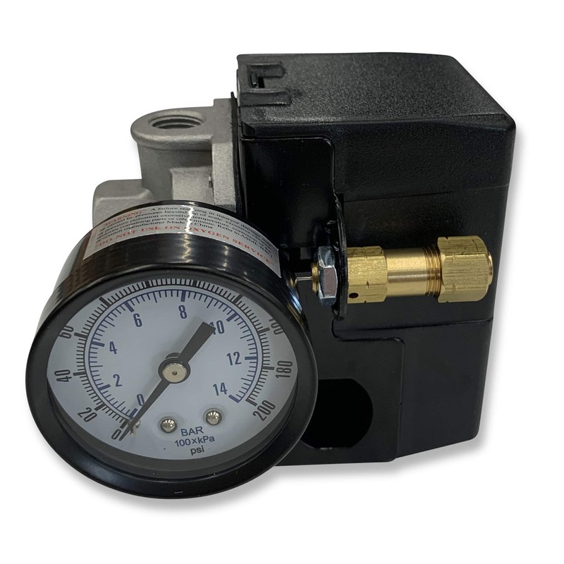 25 AMP Air Compressor Pressure Switch 4 Port 145-175 PSI