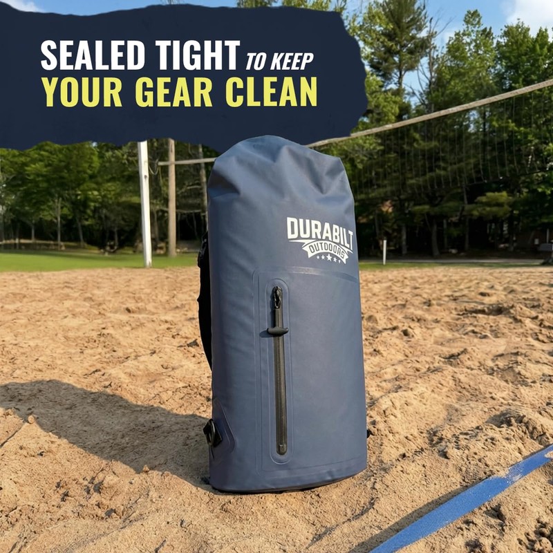 Durabilt 20L Waterproof Cooler Roll Top Backpack Sack, Heavy-Duty Soft