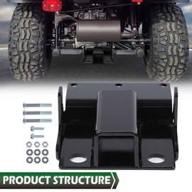 GRAND ORANGE Rear Trailer Tow Hitch Mount Bracket for 2" Receiver Compatible with Kawasaki Mule 600 610 2007-2016 Fit Kawasaki Mule SX 2017-2023 1pc Iron Black