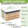 FMOACEN 4-Layer Airtight Cookie Storage Box with Handle and Lid