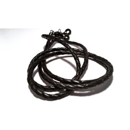 EYEGLASS HOLDER-CLASSIC Black LEATHER-SUNGLASS STRAP or GLASSES STRAP-DESUAVE