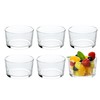 HillSpring Glass Small Bowls, 7.5oz, Set of 6, Clear Mini