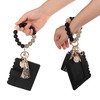 Guran Wristlet Wallet Bracelet Keychain,Card Holder Purse Tassel Keychain Bangle