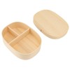 Bento Box Portable Japanese Style Wooden Large Single Layer Removable