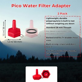Hydration Bladder Filler for Sawyer Water Filters | 2 Pack | Quick Connect Adapter | Compatible with Most Hose-Style Reservoirs | Ultralight, Leak-Free, Easy | Backpacking, Backcountry Hiking