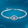 Evil Eye Bracelet for Women Sterling Silver Greek Turkish Blue