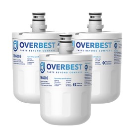 Overbest 5231JA2002A Refrigerator Water Filter, Replacement for LG® LT500P®, GEN11042FR-08, Kenmore® 9890, 46-9890, HDX FML-1, ADQ72910911, ADQ72910901, LFX25974ST, LFX25973ST, LSC27925ST, 3 Pack