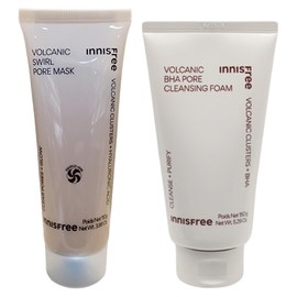 Innisfree Volcanic Pore Dual Mask 110g+Volcanic Pore Baja Cleansing Foam 150g / 이니스프리 화산송이 모공 듀얼 마스크 110g+화산송이 모공 바하 클렌징 폼150g
