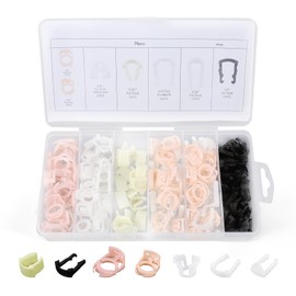 Wuyaoyao 70PCS Car Fuel Line Clips, 7 Sizes Nylon Fuel Line Retainer Clip Assortment Kit, 3/8" & 5/16" Automotive Fuel Line Clamp Replacement, Fuel Line Repair Kit for Select Vehicles (70PCS)