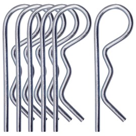SKIR'CO (6 pcs) Zinc Plated Steel Spring Cotter Pins 3 mm, Ring R Clips, R Shaped Spring Cotter Pin