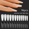 Fspronail 5pcs Silicone Practice Fingers For Acrylic Nails, Soft Fake