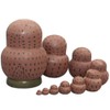 Moonmo 10pcs Brown Owl Handmade Wooden Russian Nesting Dolls Matryoshka