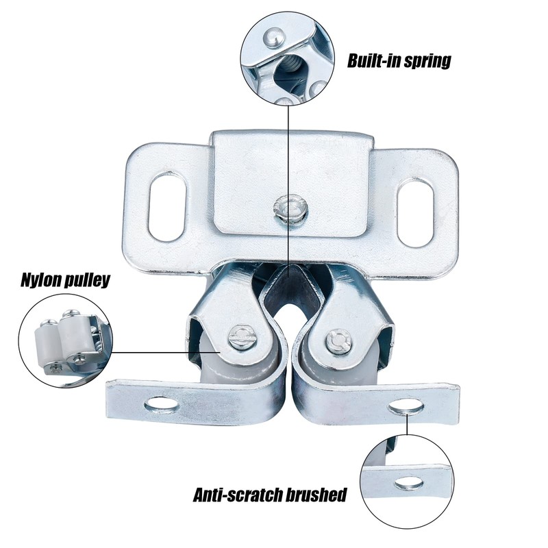 Bonuci Cabinet Door Latch and Catch Hardware Roller Catch Double