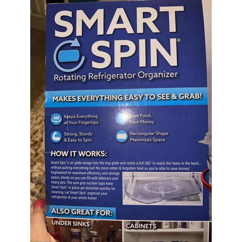 Kitchen SMART SPIN 360° Rotating Organizer Refrigerator Laundry Kitchen Cabinet
