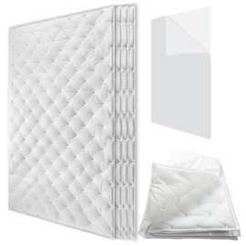 TroyStudio Self-adhesive Sound Absorbing Cotton Sheet, 4 PCS 31.5 x 19.5 x 0.5 inches Studio Foam Blanket for Recording, Car, HVAC, White Acoustic Foam Panels Noise Dampening Material for Wall Door