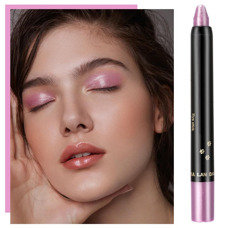 Jutqut Eyeshadow Pen, Glitter Metallic Eyeshadow Lazy Eyes Eyeshadow Pencil,